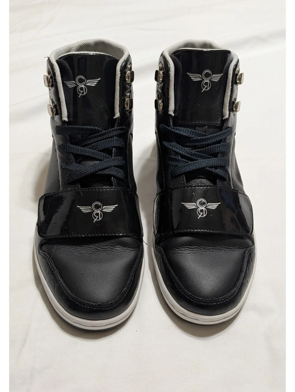 Creative Recreation Cesario Hi Black Patent Leather High Top Men's Size 9 CR439